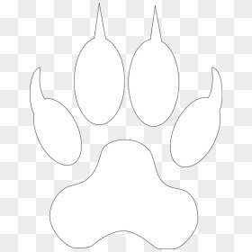 Wolf Paw Print White, HD Png Download - wolf paw png
