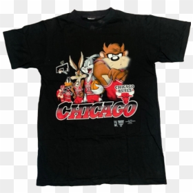 Nba Chicago Bulls Looney Tunes Vintage Tee - T-shirt, HD Png Download - chicago bulls png