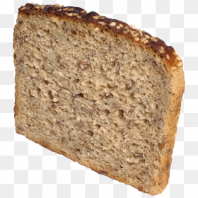 Slice Of Brown Bread - Whole Wheat Bread Transparent Background, HD Png Download - bread slice png