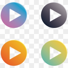 Play Button Colors, HD Png Download - play button icon png