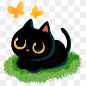 Black Cat, HD Png Download - cat emoji png
