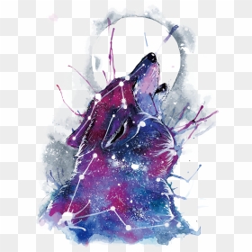 Gray Wolf Samsung Galaxy Art Printing - Wolf Galaxy Png, Transparent Png - wolf paw png