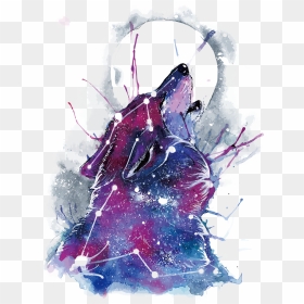 Gray Wolf Samsung Galaxy Art Printing - Wolf Galaxy Png, Transparent Png - wolf paw png