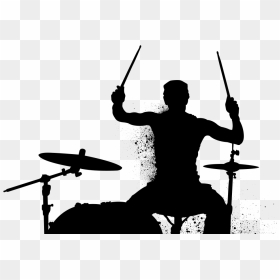 Drummer Silhouette Percussion Computer Icons - Drummer Silhouette Png, Transparent Png - drumstick png