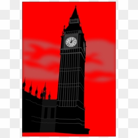 Big Ben Tower In London Vector Image - Big Ben Siluet, HD Png Download - big ben png