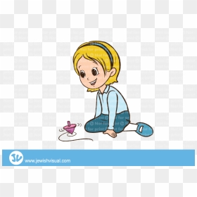 ילדה משחקת בסביבון, HD Png Download - dreidel png