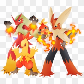 Torchic Line By Pixellem - All Evolutions Of Torchic, HD Png Download - blaziken png