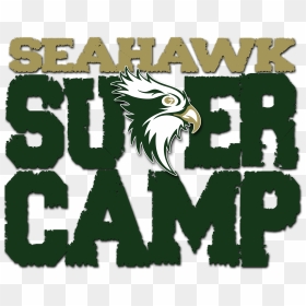 Supercamp Logo W Seahawk Rev - Bald Eagle, HD Png Download - seattle seahawks logo png