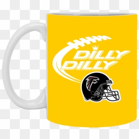 Atl Atlanta Falcons Dilly Dilly Bud Light Mug Cup Gift - Pittsburgh Steelers Helmet, HD Png Download - falcons helmet png