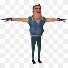 Standing, HD Png Download - hello neighbor png
