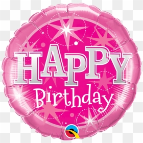 Happy Birthday Balloons Pink Png, Transparent Png - pink sparkles png