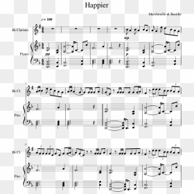 Happier Clarinet Sheet Music Marshmello , Png Download - Happier Clarinet Sheet Music, Transparent Png - marshmello png