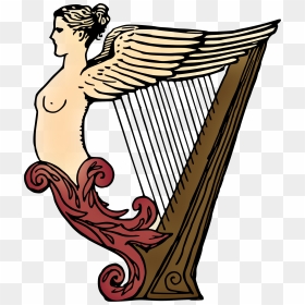 Harp Clip Arts - Clipart Angel Harp, HD Png Download - harp png