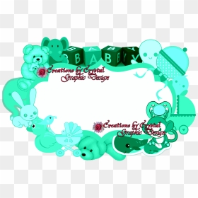 Cbycgraphicdesign Custom Borders Baby Birth Announcements, - Baby Boy Border Png, Transparent Png - green border png