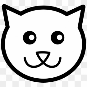 Transparent Cat Emoji Png - Cat Face Clipart Black And White, Png Download - cat emoji png