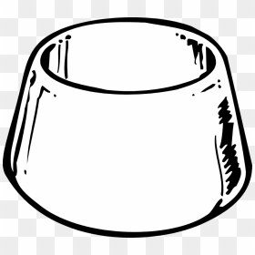 Dog Bowl Black And White Clipart Graphic Royalty Free - Dog Bowl Drawing Png, Transparent Png - dog bowl png