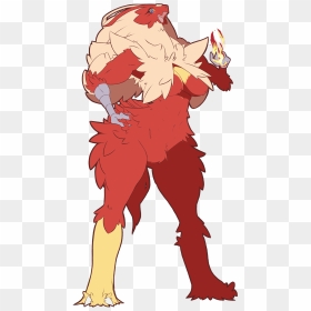 Pokémon Red And Blue Red Fictional Character Chicken - Pokemon Female Blaziken Fan Art, HD Png Download - blaziken png