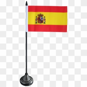 Spain With Coat Of Arms Table Flag - Lebanese Flag Png Waving, Transparent Png - spain flag png