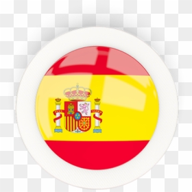 Round Carbon Icon - Spain Flag Flag Round, HD Png Download - spain flag png