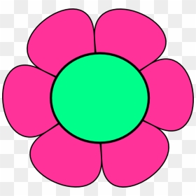 Pink And Green Flower Clip Art At Clker - Pink And Green Flower Clipart, HD Png Download - green border png