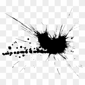 Transparent Ink Splash Png, Png Download - black paint stroke png