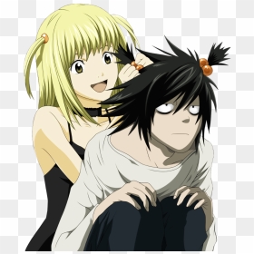 Death Note L And Misa, HD Png Download - light yagami png