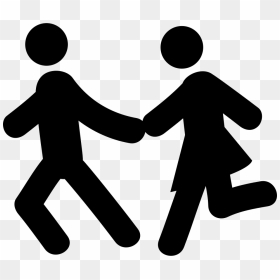 Couple Running - Couple Running Icon, HD Png Download - kids running png