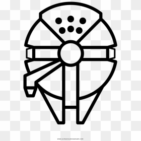 Millennium Falcon Coloring Page - Draw The Millennium Falcon, HD Png Download - millenium falcon png
