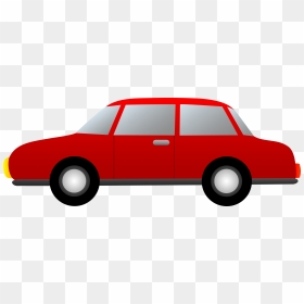 Simple Red Car - Blue Car Clip Art, HD Png Download - red car png