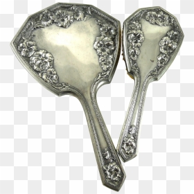 Silver, HD Png Download - hand mirror png