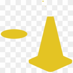 Yellow Traffic Clip Art - Yellow Traffic Cone Clipart, HD Png Download - cone png