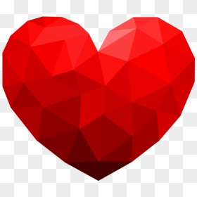 3d Heart Png - 3d Heart Transparent Background, Png Download - geometric background png