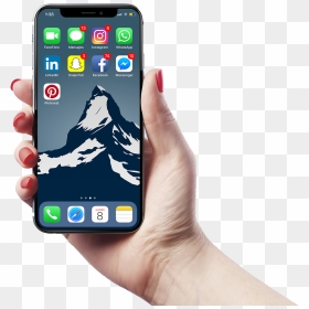 Holding Iphone X - Iphone X Hand Png, Transparent Png - hand holding iphone png