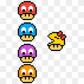 Pacman Pixel Art - Mario Bros, HD Png Download - pacman pixel png