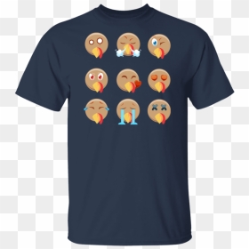 Turkey Emoji Emoticon Funny Cute Thanksgiving Shirt - T-shirt, HD Png Download - airplane emoji png