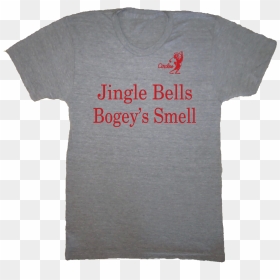 Jingle Bells Bogey"s Smell Christmas Golf T-shirt - Active Shirt, HD Png Download - golf tee png