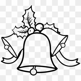 Bell Drawing Happy - Christmas Bell To Color, HD Png Download - christmas bells png