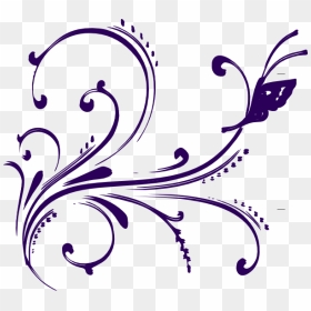 Flower Design Vector Png, Transparent Png - purple butterfly png