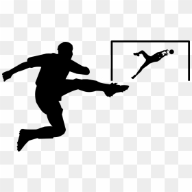 Transparent Soccer Silhouette Png, Png Download - football player silhouette png
