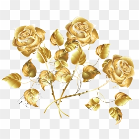 Golden Creative Sea Rose Download Hd Png Clipart - Golden Roses Png, Transparent Png - yellow roses png