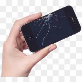 Transparent Hand Holding Phone Png - Transparent Broken Iphone, Png Download - hand holding iphone png