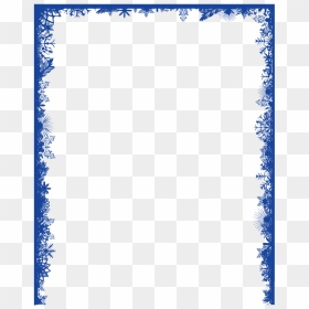 Snowflake Clip Art - Blue Page Borders Png, Transparent Png - winter border png