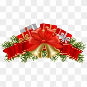 Holiday Ribon - Tire - Driveeasy - Co - Clipart Transparent - Clip Art Christmas Bells, HD Png Download - holiday background png