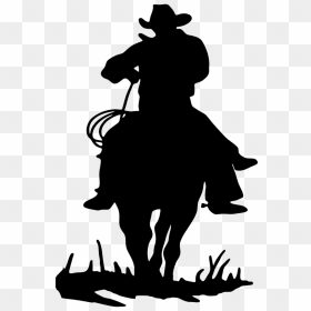 Publicat De Eu Ciresica La - Cowboy Silhouette, HD Png Download - cowboy silhouette png