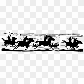 Wild Cowboys Clip Arts - Horses Wild West Clipart, HD Png Download - cowboy silhouette png