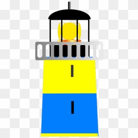 Yellow And Blue Lighthouse Svg Clip Arts - Lighthouse Clip Art, HD Png Download - lighthouse silhouette png