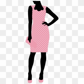 Woman Dress Clipart, HD Png Download - model silhouette png