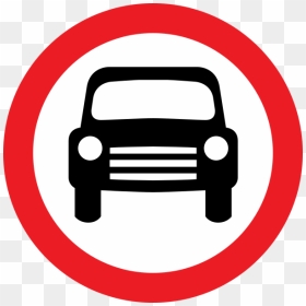Uk Traffic Sign - Road Sign With Car, HD Png Download - red car png