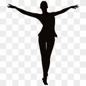 Woman With Outstretched Arms Silhouette Clip Arts - Woman Arms Up Silhouette, HD Png Download - business woman silhouette png
