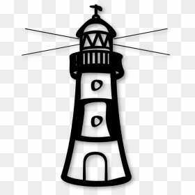 Lighthouse Coloring Page Clipart, HD Png Download - lighthouse silhouette png